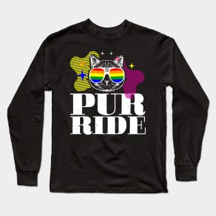 PURRIDE I Cat LGBT Pride Awareness Long Sleeve T-Shirt